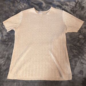 Carrol Reed  Beige T Shirt Women's Medium
